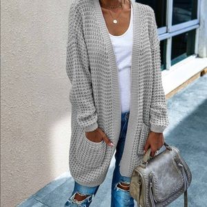 Shein Medium Gray Long Sweater
